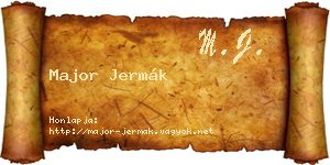 Major Jermák névjegykártya